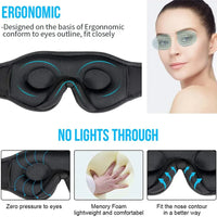 3D Sleep Eye Mask with Bluetooth – Ultimate Comfort for Restful Sleep