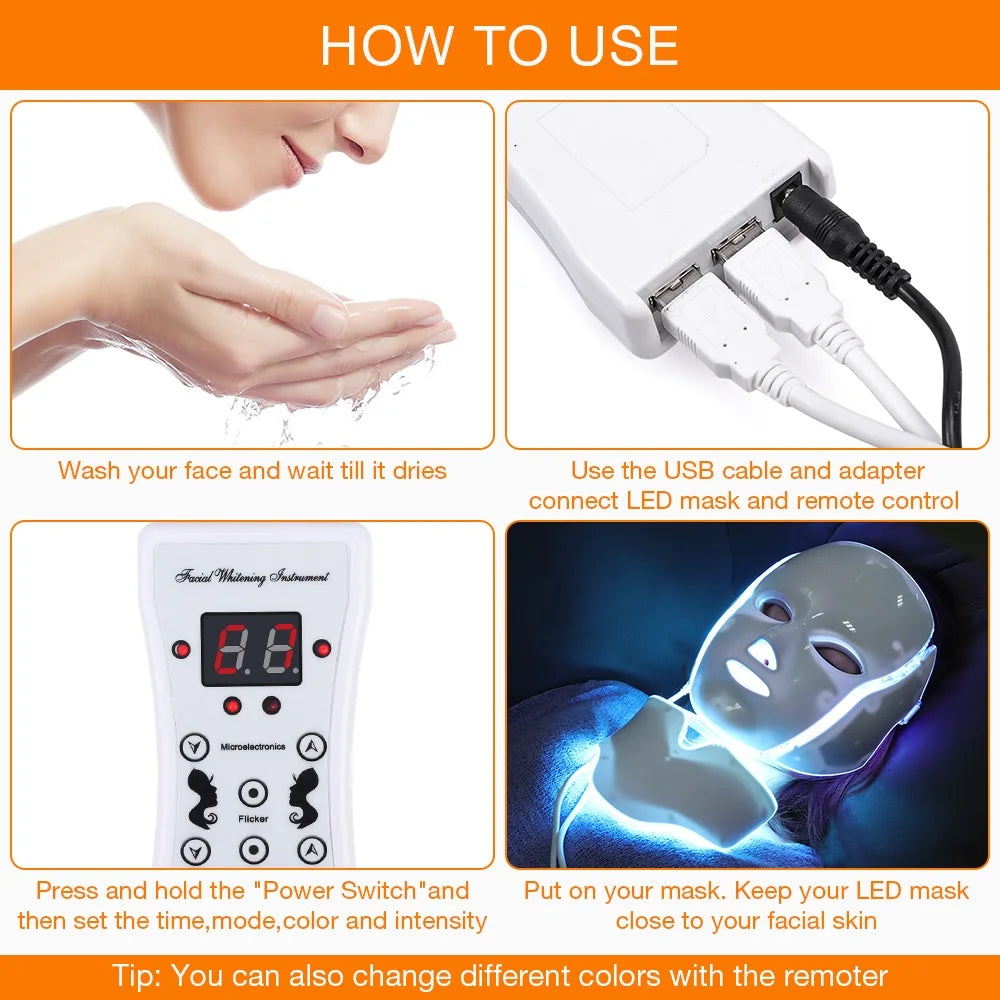 Advanced LED Face & Neck Mask – Science-Powered Beauty Transformation