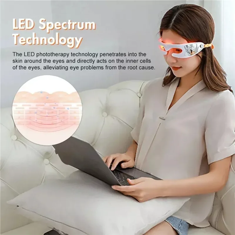 LED Eye Massager Glasses – Relieve Eye Fatigue & Rejuvenate Your Look