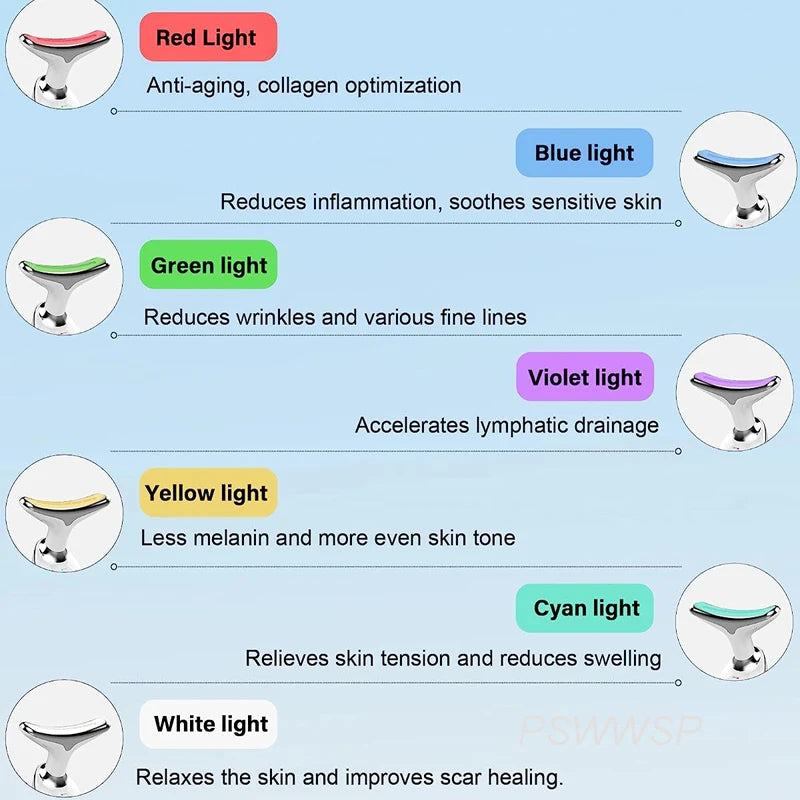 7-Color LED Neck & Face Beauty Device – Lift, Firm & Rejuvenate