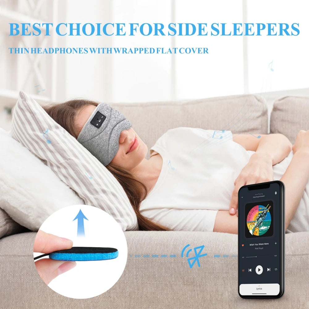 SmartSleep™ – Intelligent Sleep Mask with Built-in Bluetooth Headphones + Free Meditation Guide (Digital Bonus)