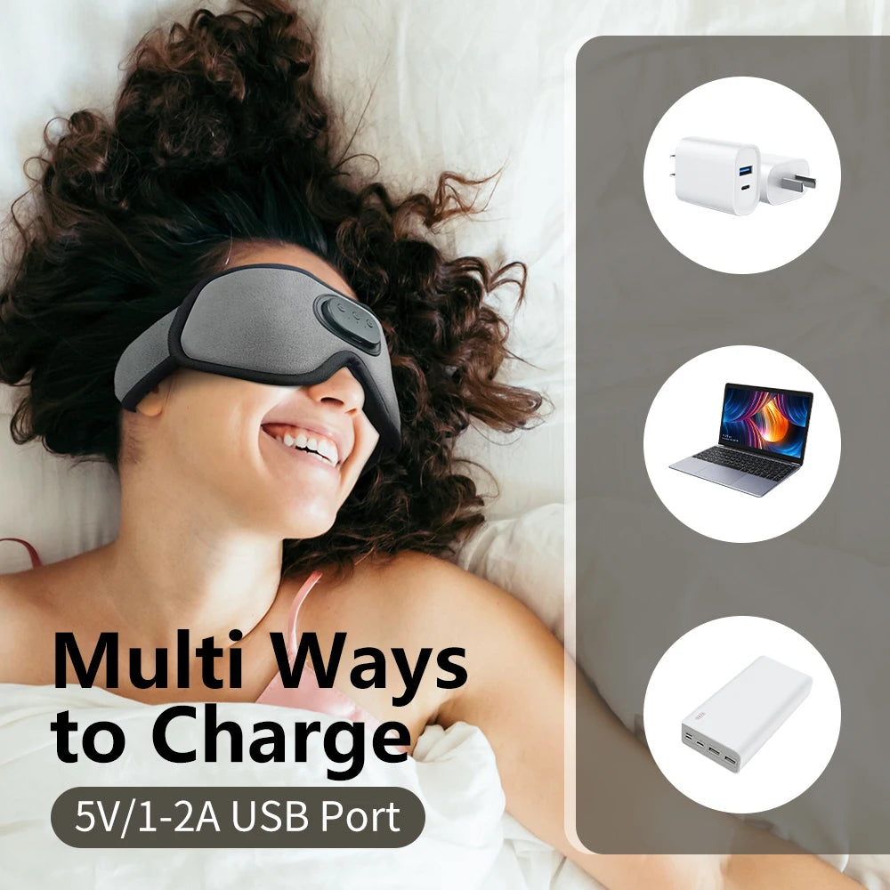 3D Bluetooth Sleep Mask – Ultimate Comfort & Sound for Restful Sleep